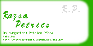 rozsa petrics business card