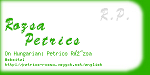 rozsa petrics business card